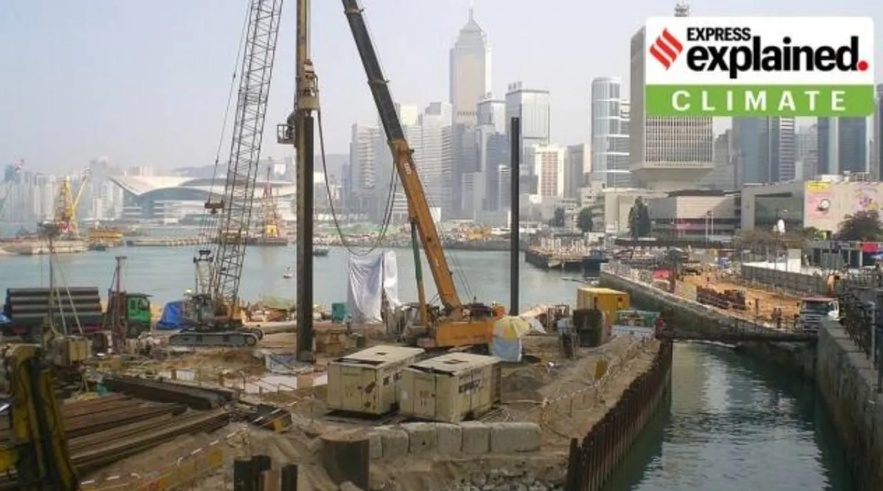 Land reclamation, sea level rise, climate change, global warming, flooding, china