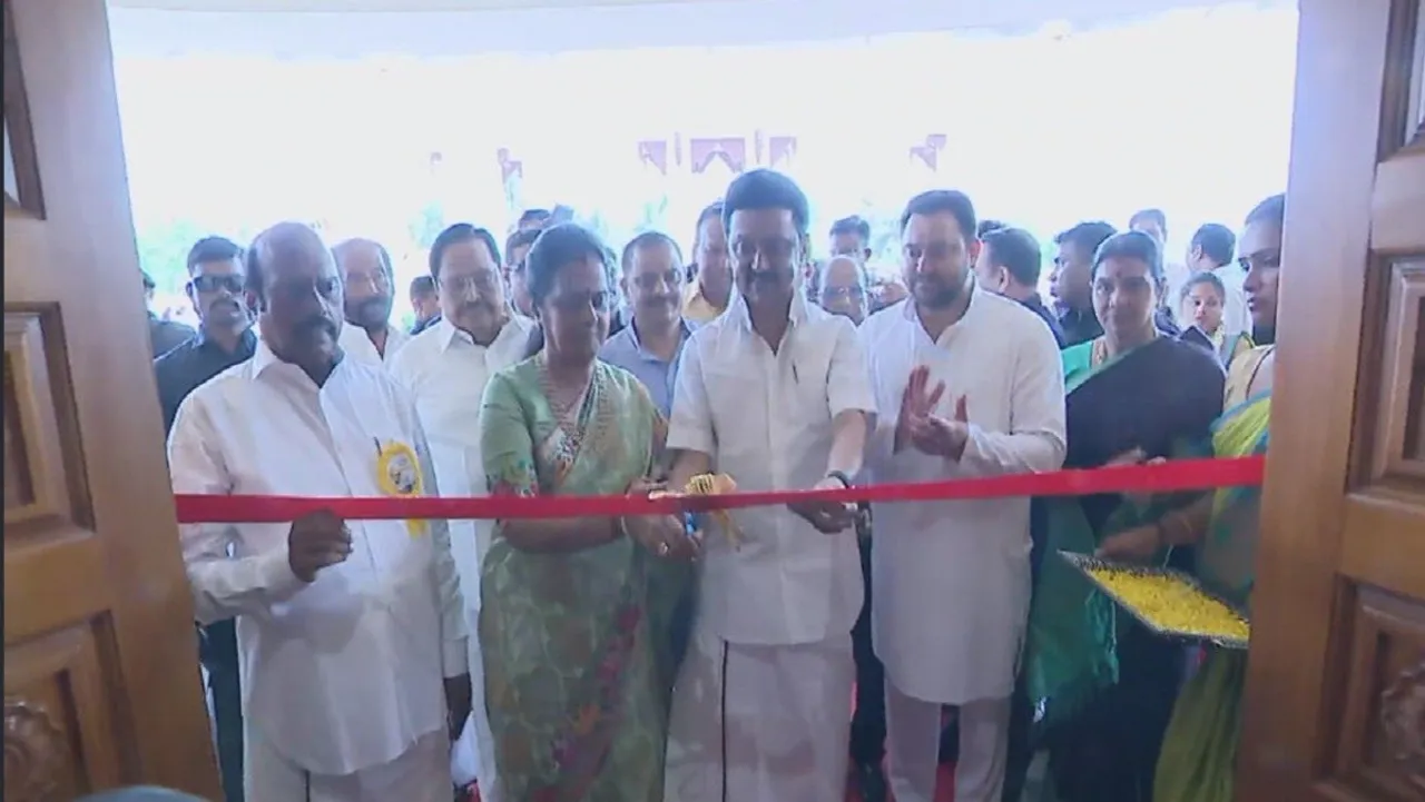 MK Stalin said that the dictatorial forest fire spread by the BJP should be extinguished