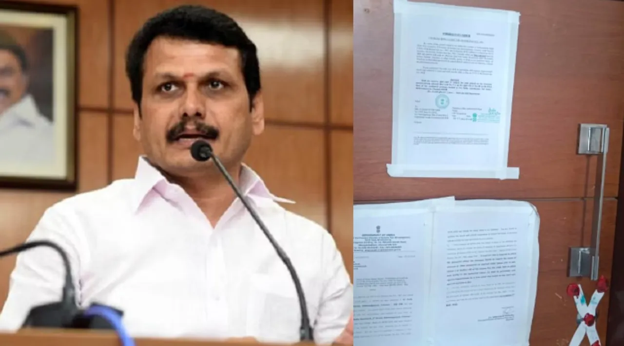 TN Minister Senthil Balaji ED arrest , assistant Gokulraj house sealed in Chennai