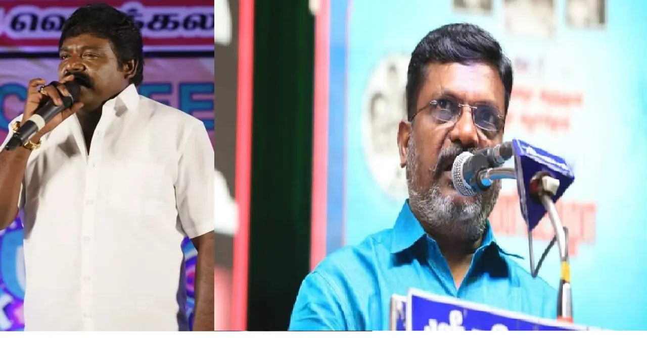 இமான் அண்ணாச்சி பேச்சுக்கு அதே மேடையில் பதில் கொடுத்த திருமாவளவன்