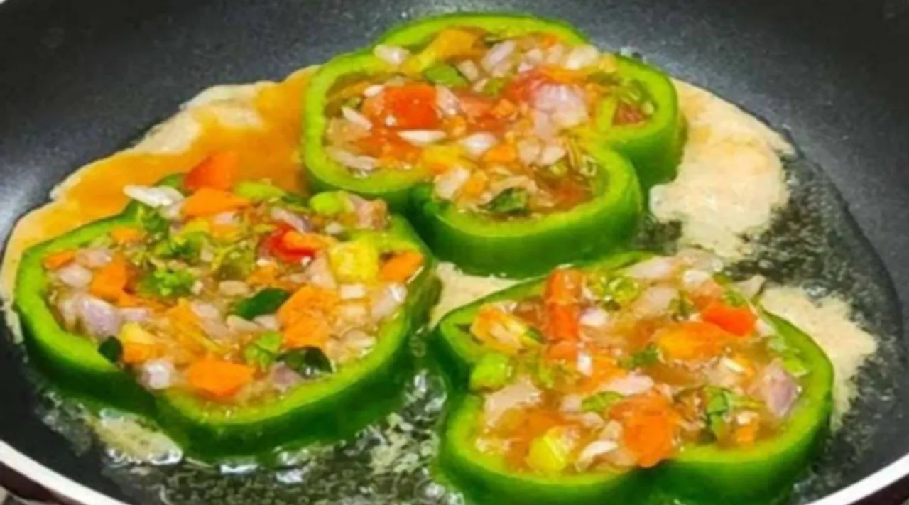 Capsicum omelette recipe