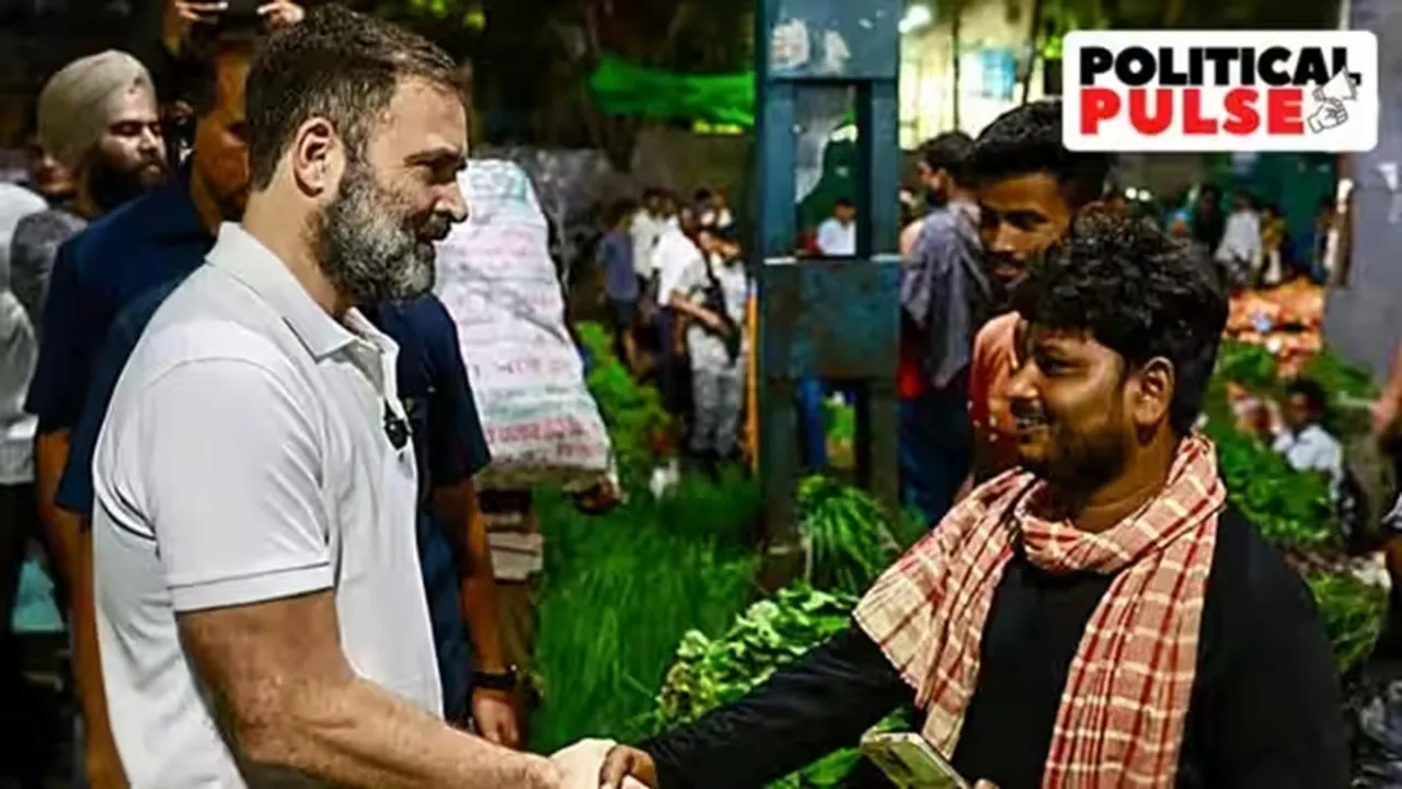 Everyman everywhere Rahul Gandhi now drops in at Delhi sabzi mandi
