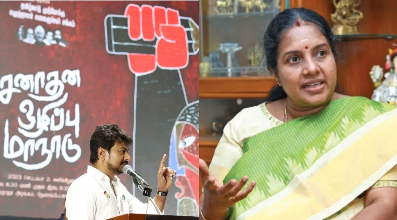 Vanathi Srinivasan BJP on Udhayanidhi Stalin Sanatana Dharma Tamil News