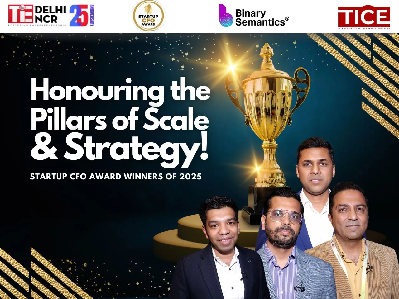 Startup CFO Awards: Tie Delhi-NCR & Binary Sementics Celebrates The Visionaries