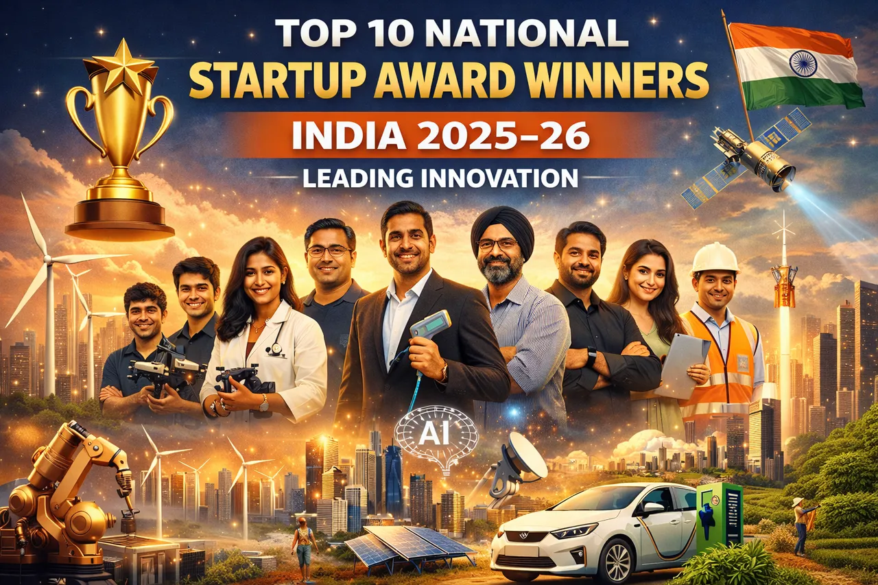 Top 10 Startups Recognised by National Startup Awards Leading India’s Innovation Push