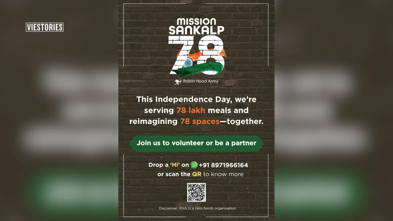 Robin Hood Army Conducts Nationwide Mission to Serve 78 Lakh Citizens and Transform 78 Community Spaces