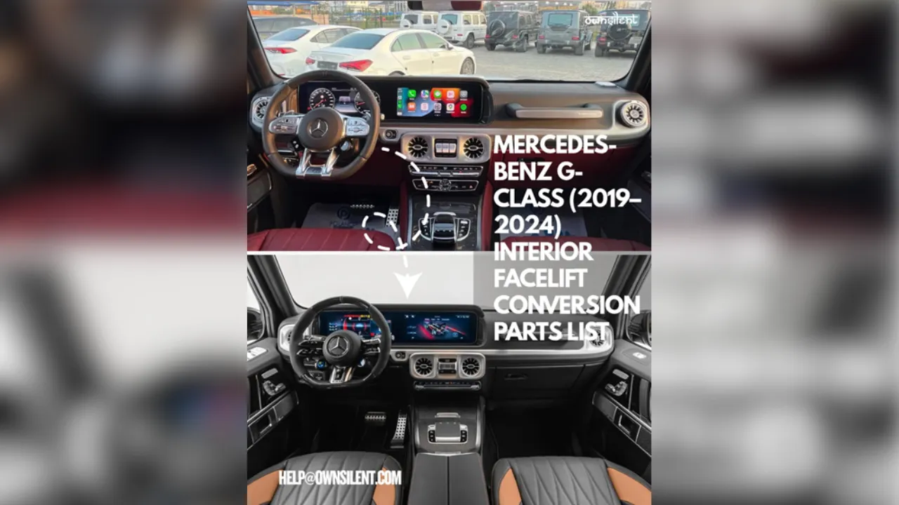 Mercedes-Benz G-Class 2019–2024 Interior Upgrade Old-to-New MBUX 3 HU7 Retrofit Kit by OWNSILENT