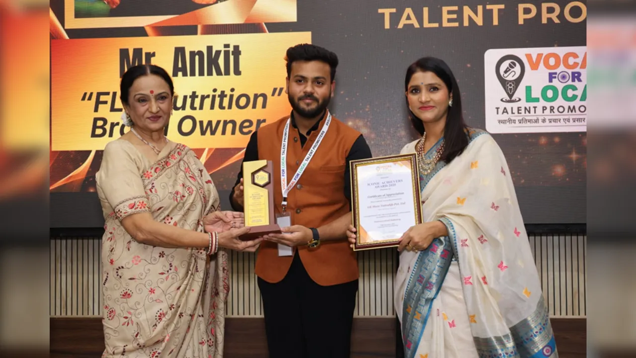 Ankit Singh Honored With Iconic Achievers Award for Delivering India’s Best Quality Wellness Products