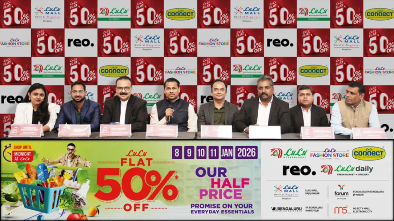 Unlock Half price - Lulu Bengaluru Announces Biggest Sale of the Year Flat 50% Off during January 8,9,10 & 11, 2026