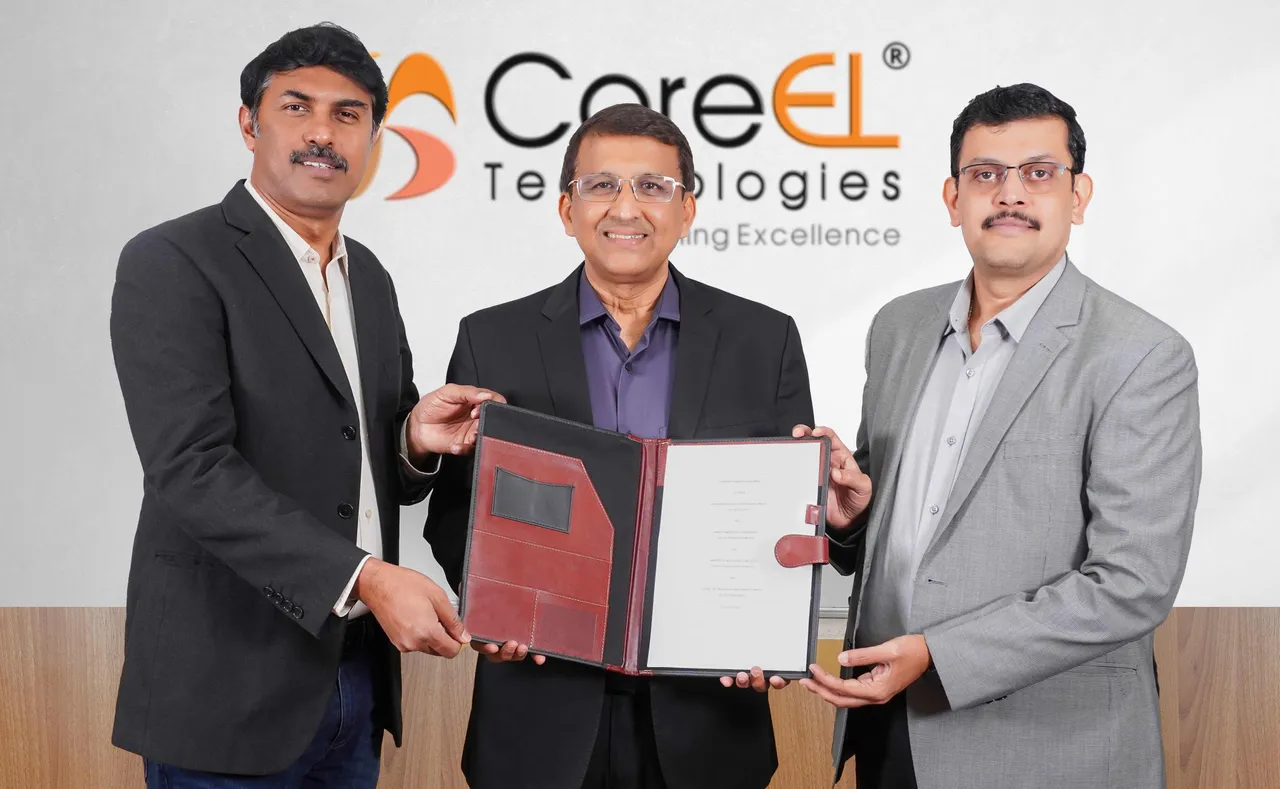 Amarnadha Reddy, Founder Director, Lekha Wireless, Vishwanath Padur, Managing Director & CEO, CoreEL Technologies, Ramu Srinivasaiah, Founder Director, Lekha Wireles