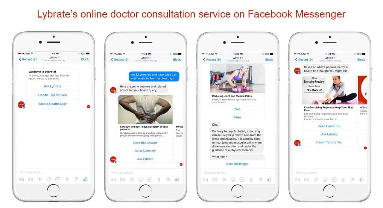 Lybrate Facebook Messenger