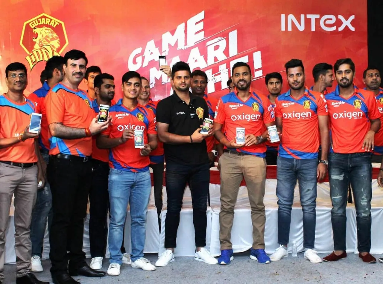 Suresh Raina launching Intex Lion G