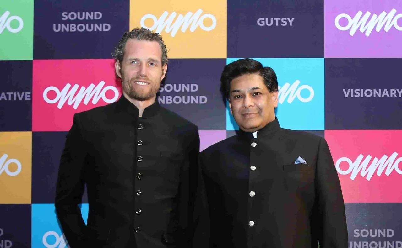 Francois Charles, President, OnMobile with (R) Rajiv Pancholy, CEO, Onmobile Global Limited