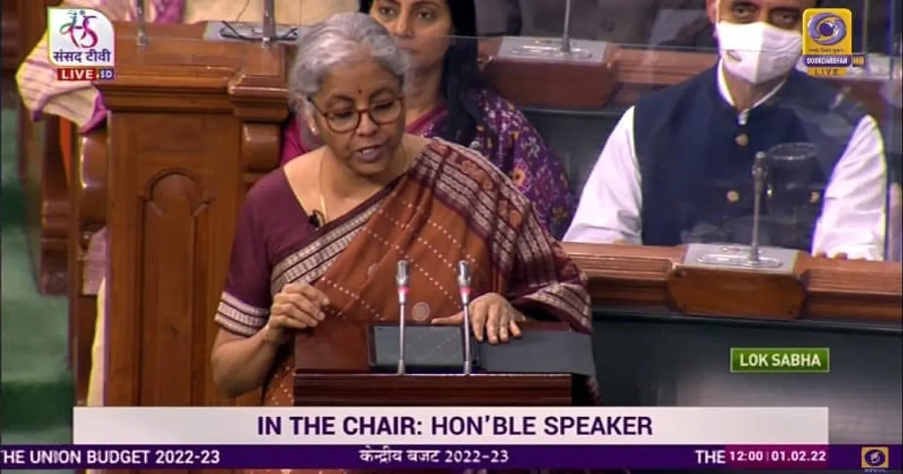 FM presenting Union Budget 2022