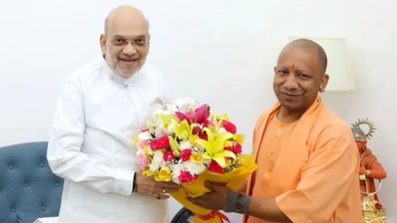 Amit Shah Yogi Adityanath Meeting