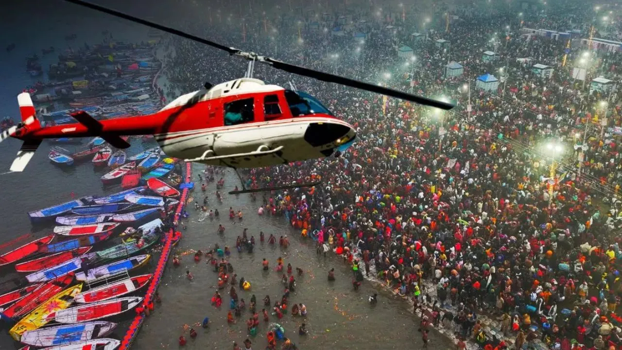 Helicopter Ride in Kumbh
