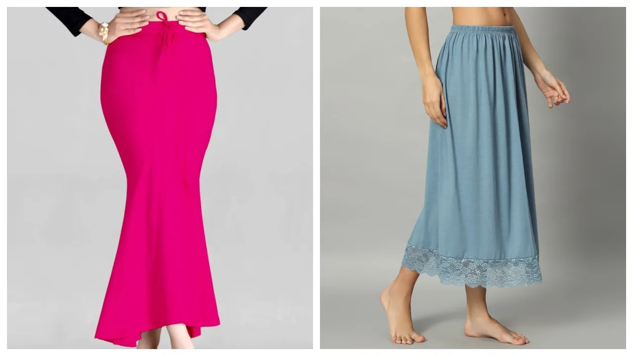 Types of sari petticoats
