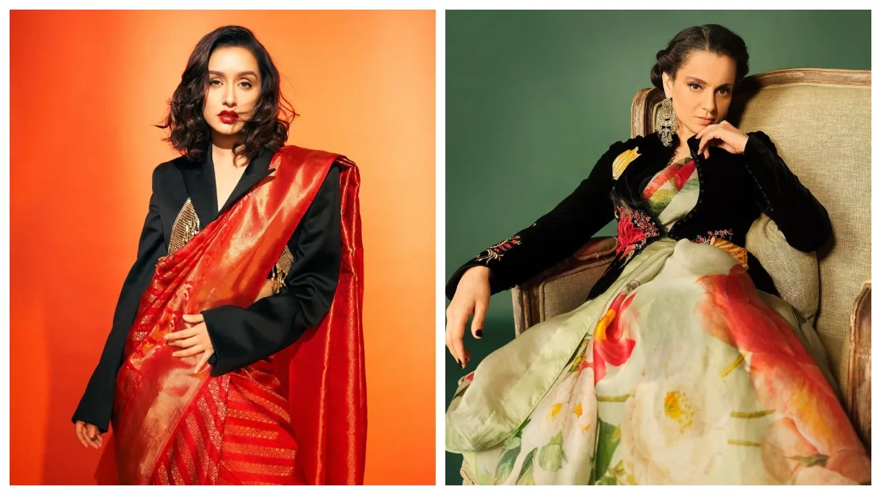 blazer with saree