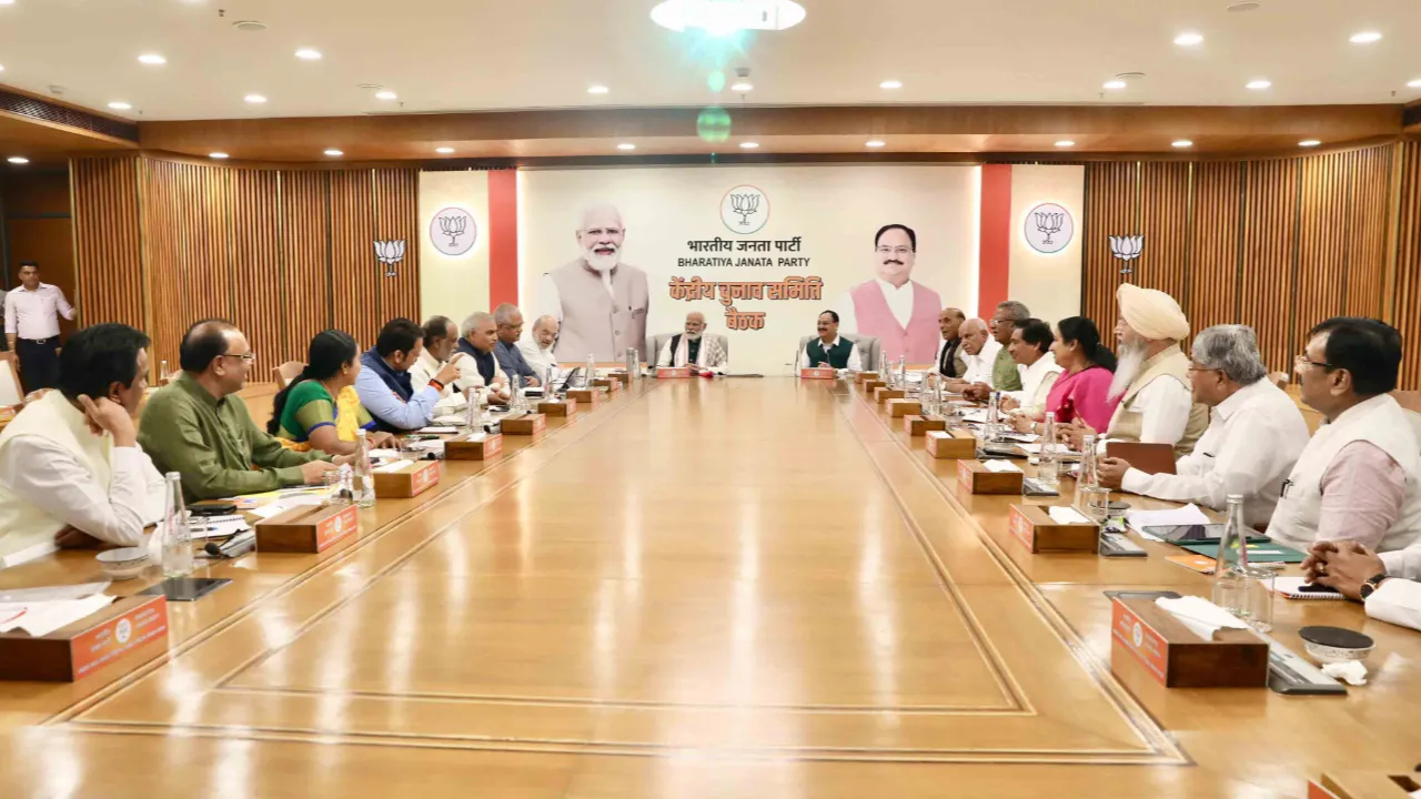 BJP MEETING DELHI CHUNAV