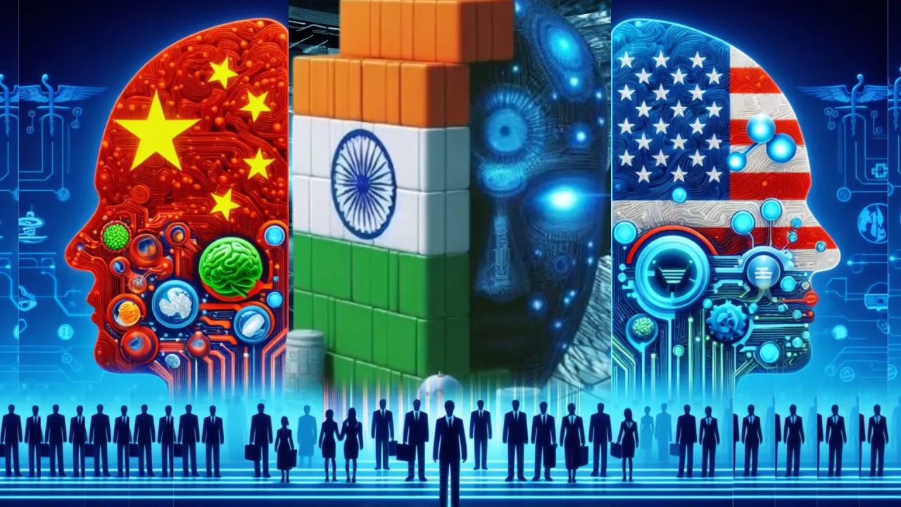 INDIA US CHINA AI