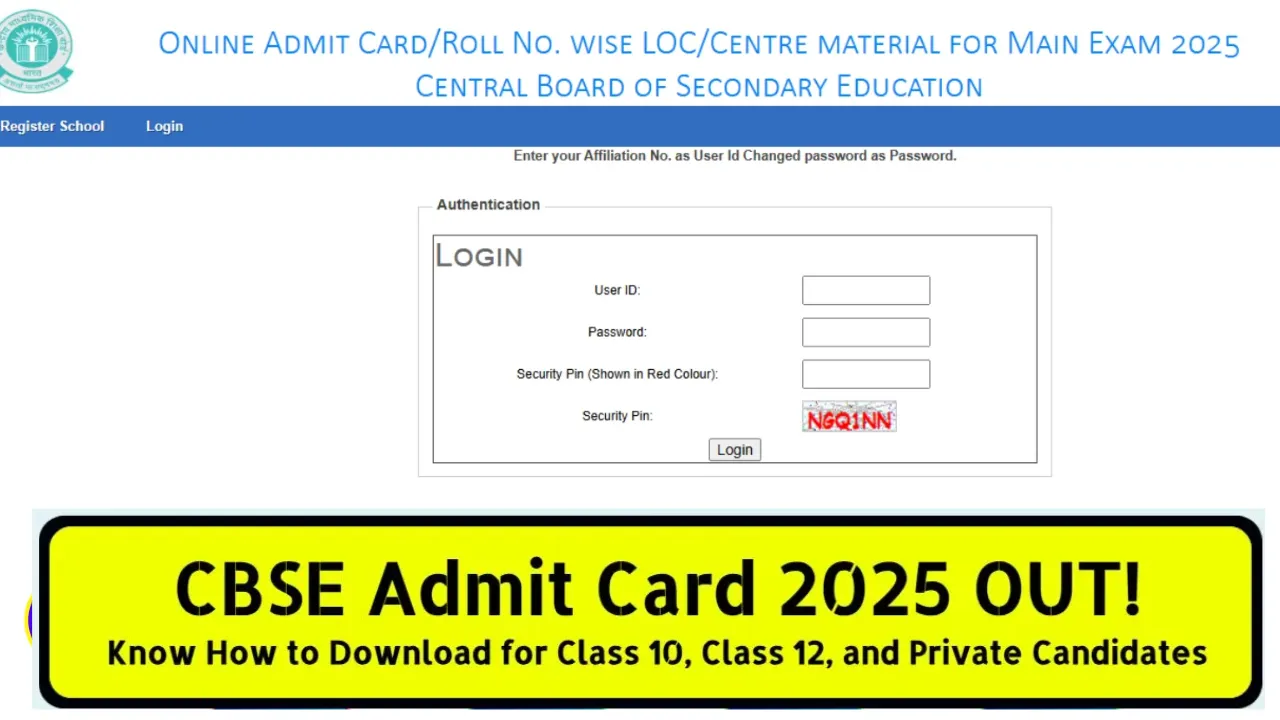 CBSE Admit Card 2025