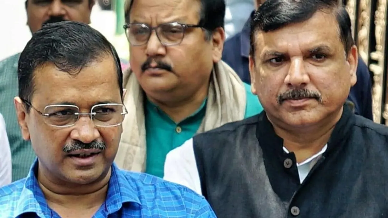 kejriwal and sanjay singh, aap, delhi