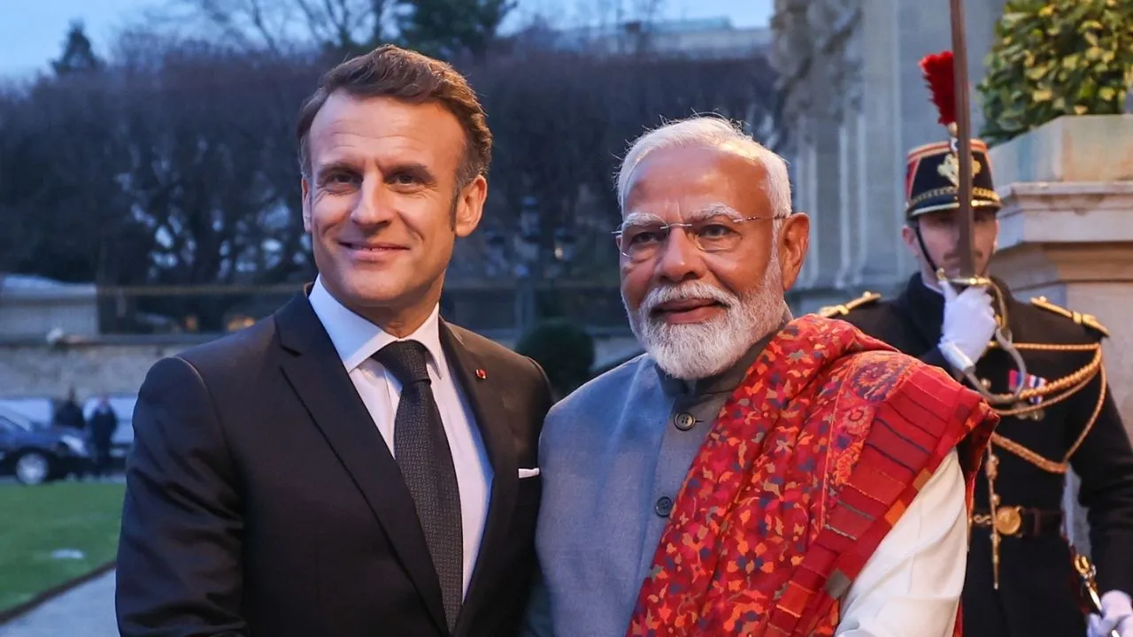 PM MODI WITH Emmanuel Macron 