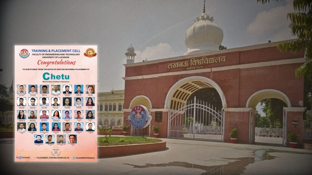 Lucknow University 32 students got placement