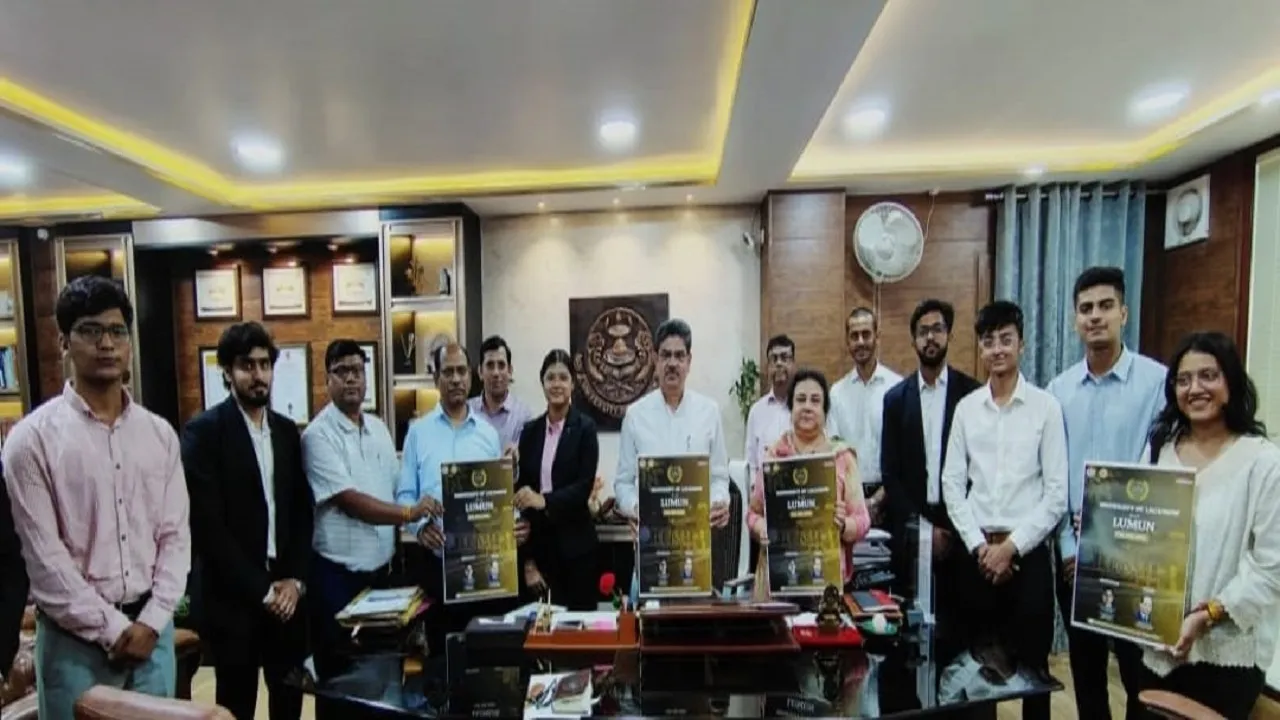 Vice Chancellor launch poster brochure LUMUN