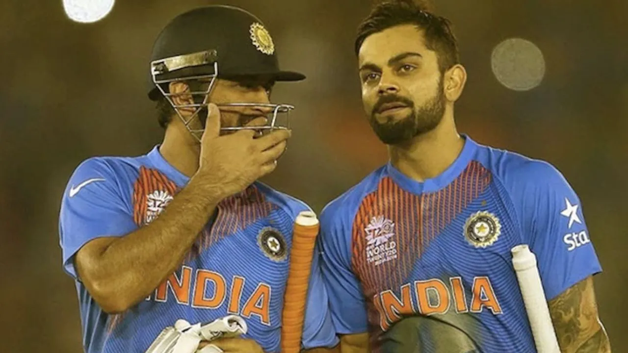 Dhoni and virat kohli