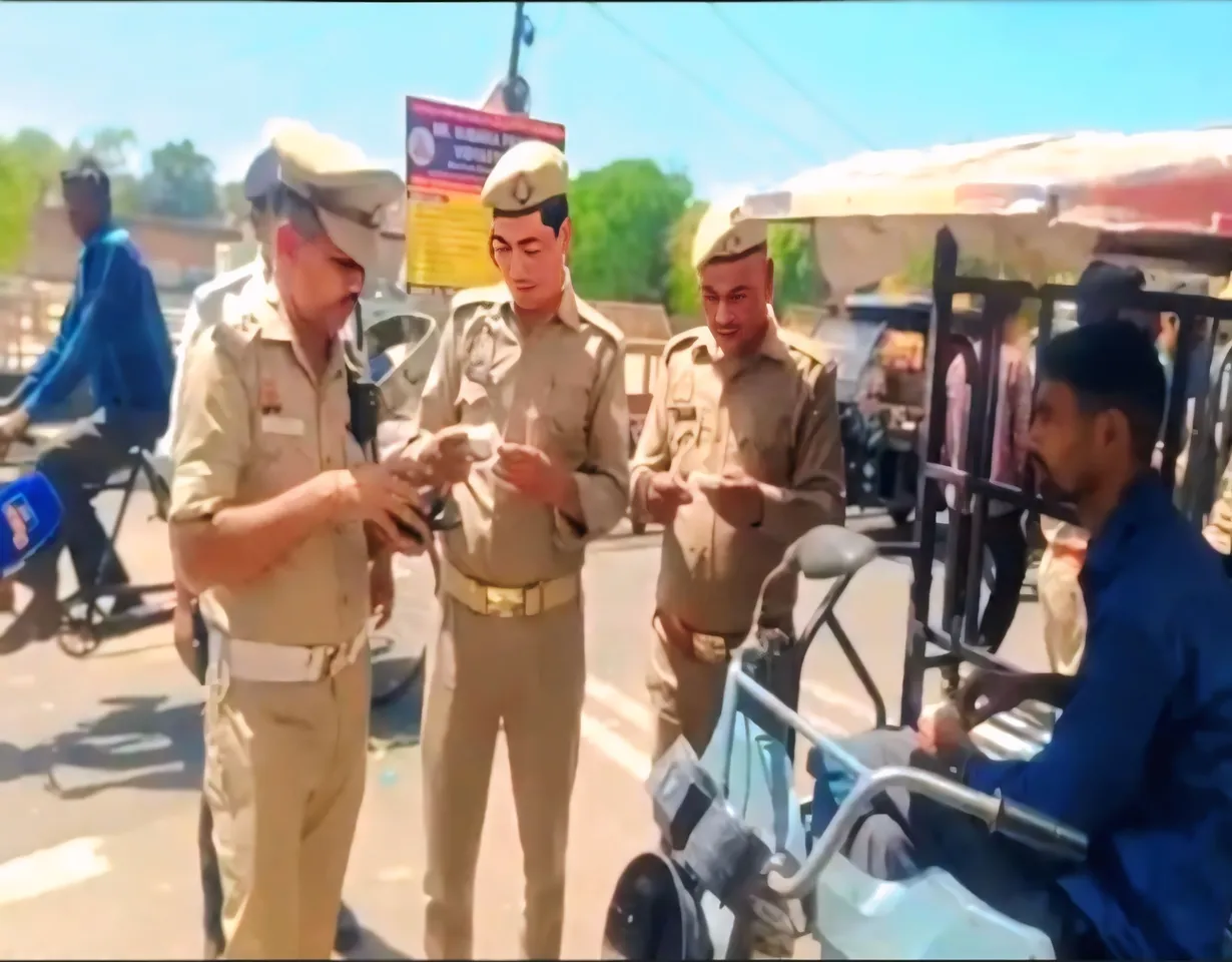 शाहजहांपुर में ट्रैफिक पुलिस की बड़ी कार्रवाई 