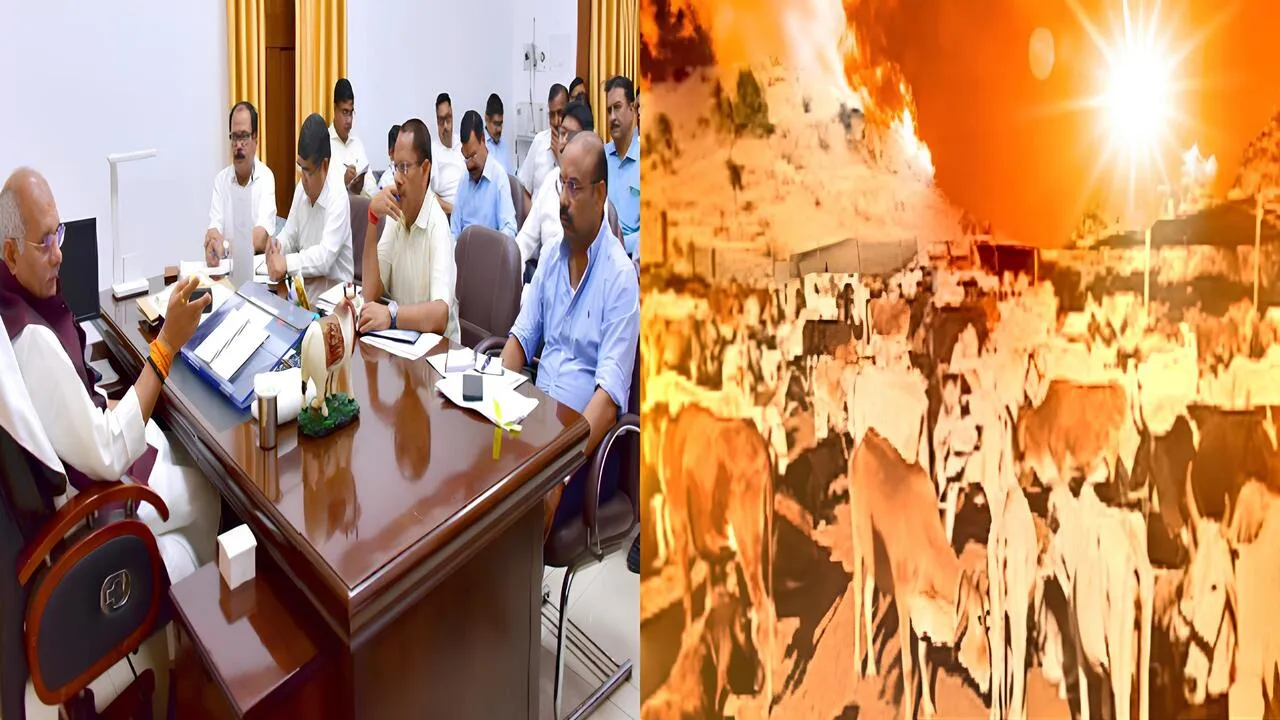 बैठक करते मंत्री धर्मपाल 