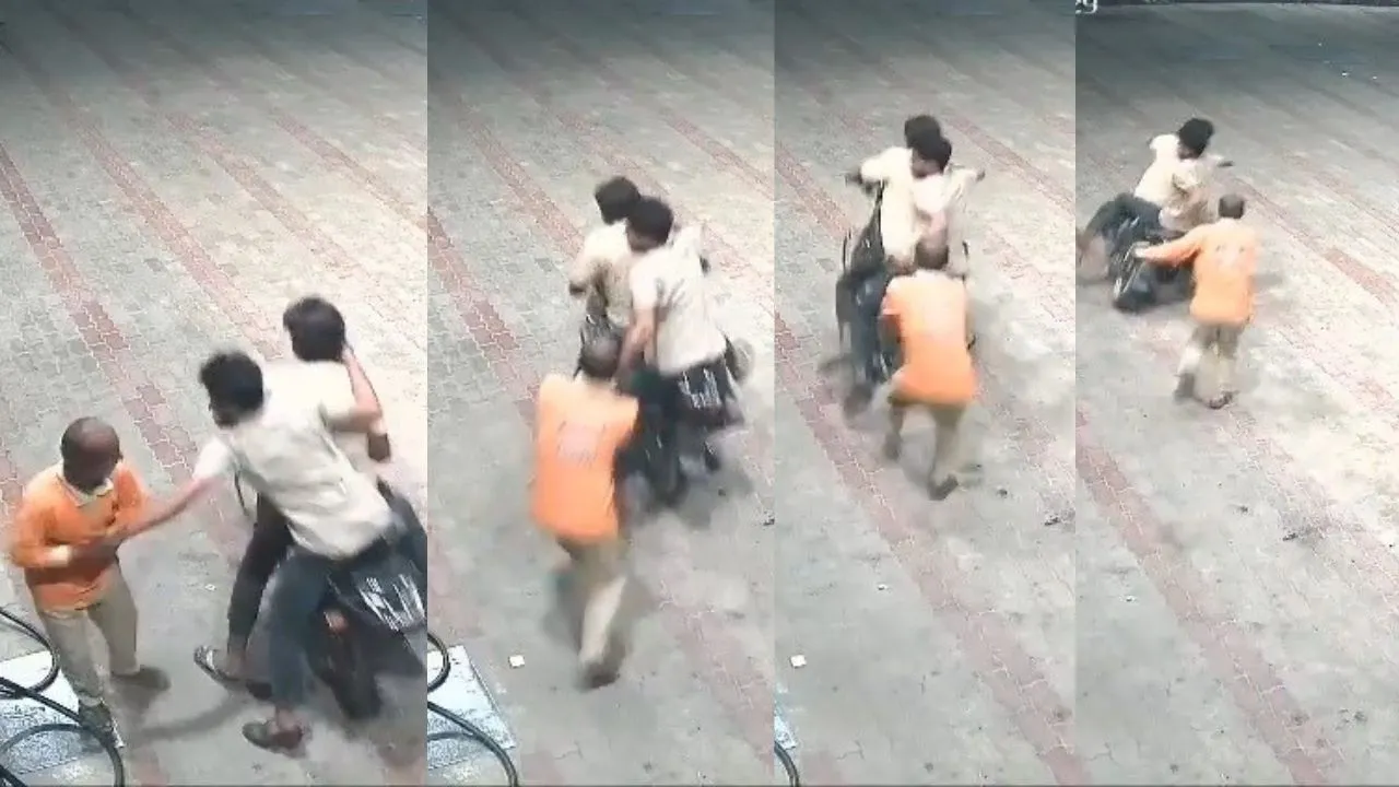 अमरोहा में पेट्रोल पंप से नकदी लूटकर भाग रहे लुटेरे