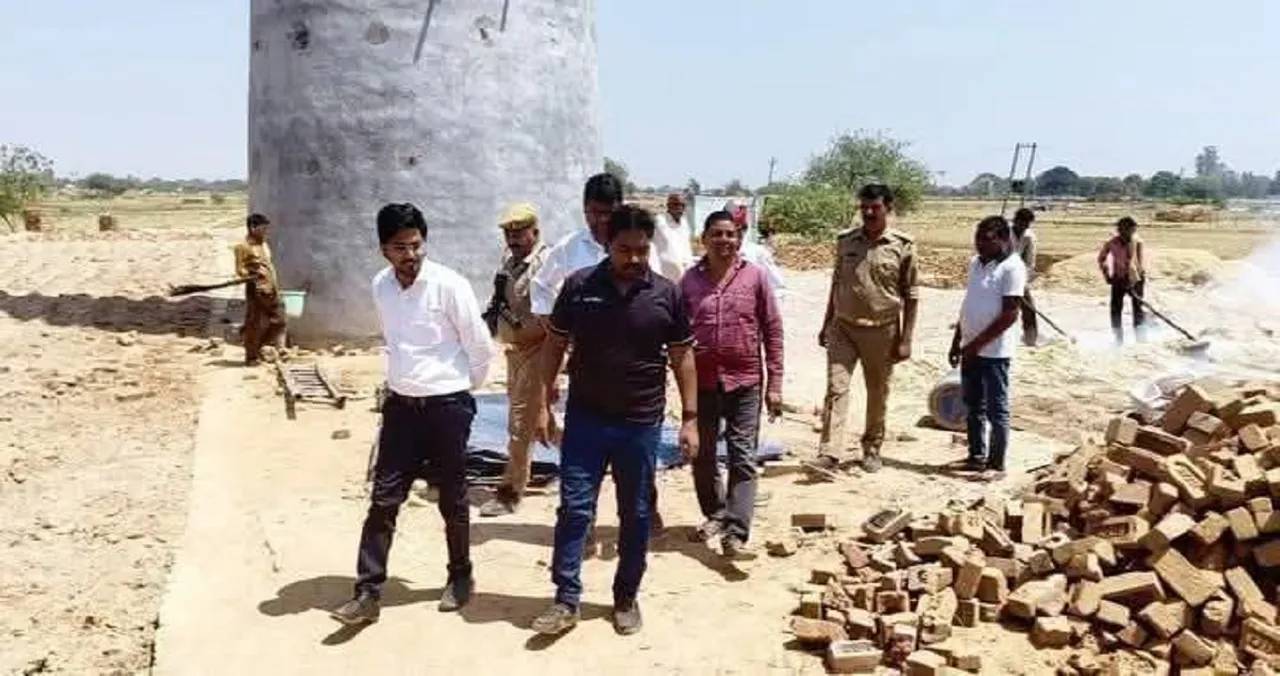 ADM एफआर की  अवैध ईंट भट्टों पर कार्रवाई