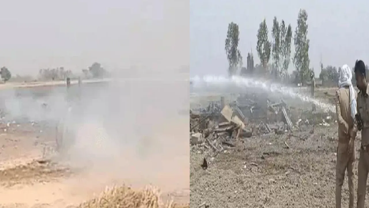 Fire breaks out in a firecracker factory