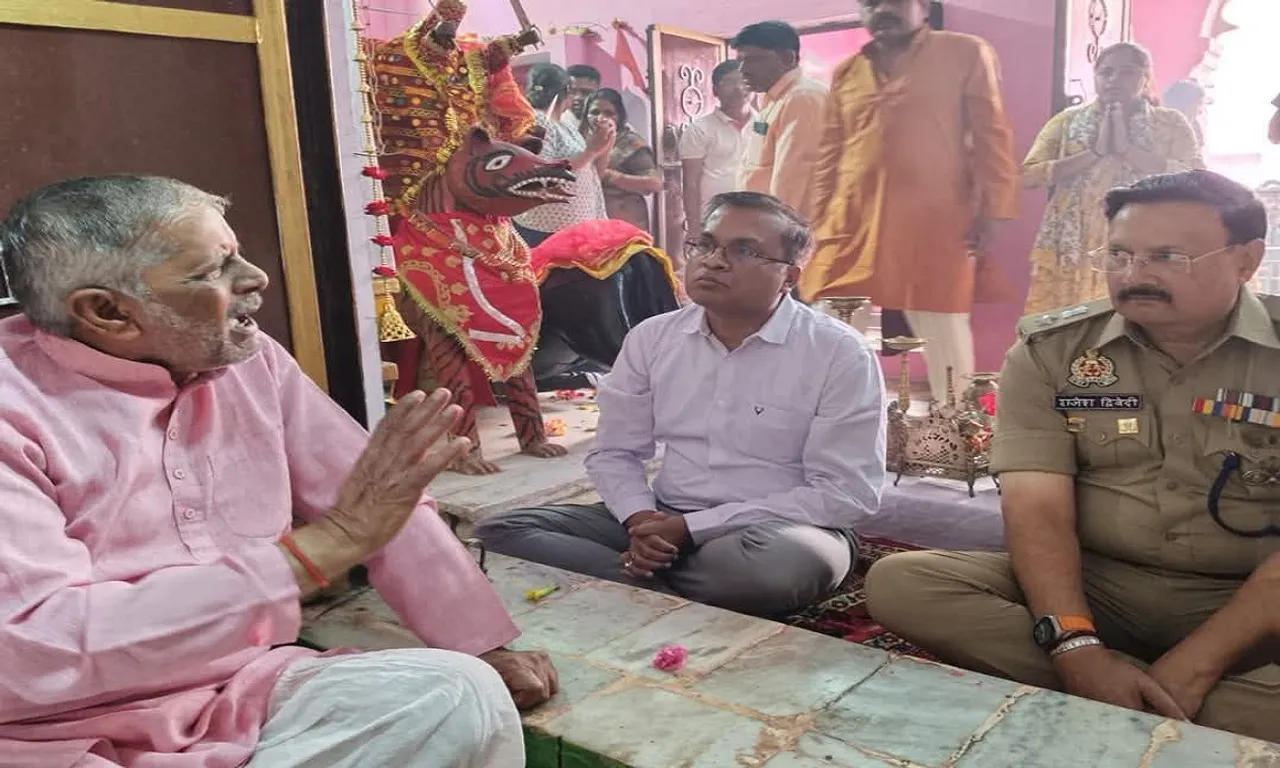 मंदिर परिसर और मेला क्षेत्र का निरीक्षण किया