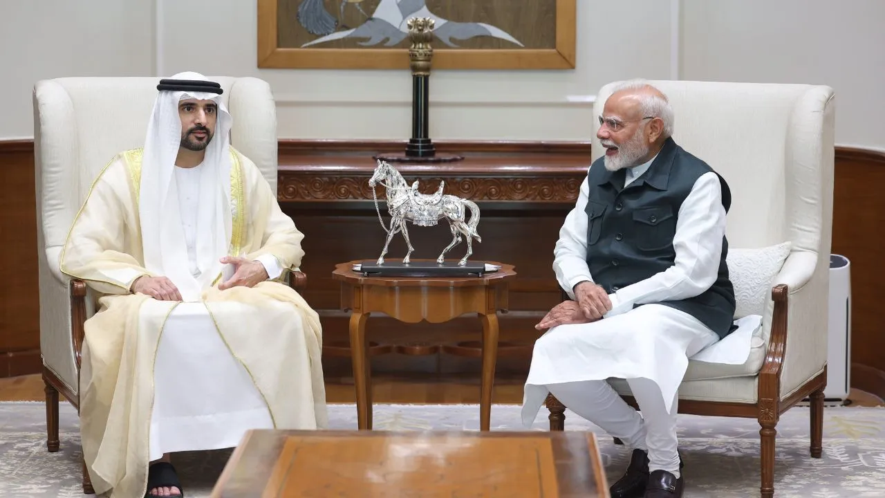 INDIA AND UAE, PM Modi And sheikh hamdan