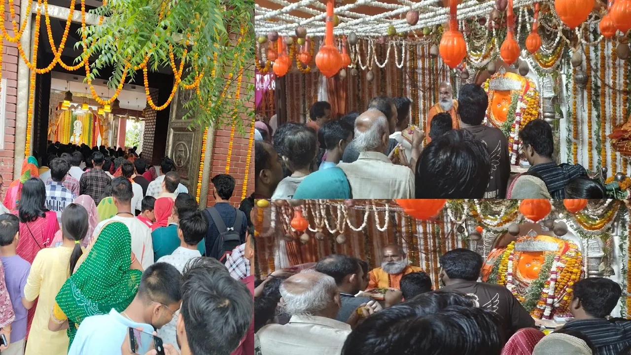 Hanuman Jayanti huge crowd devotees gathered major temples Lucknow 