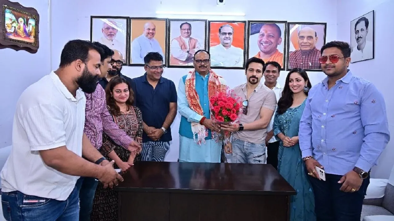 इमरान हाशमी, यामी गौतम डिप्टी सीएम ब्रजेश पाठक से मिले