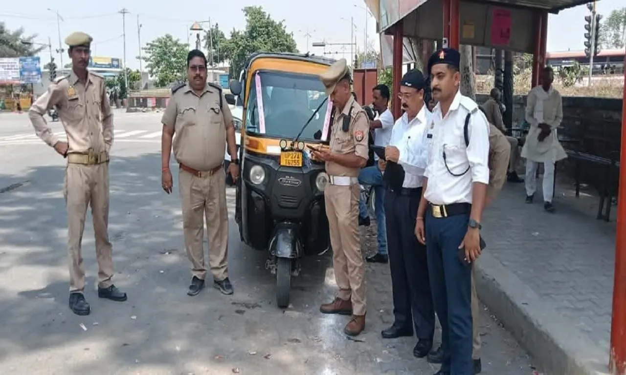 ट्रैफिक पुलिस और एआरटीओ का संयुक्त अभियान, 