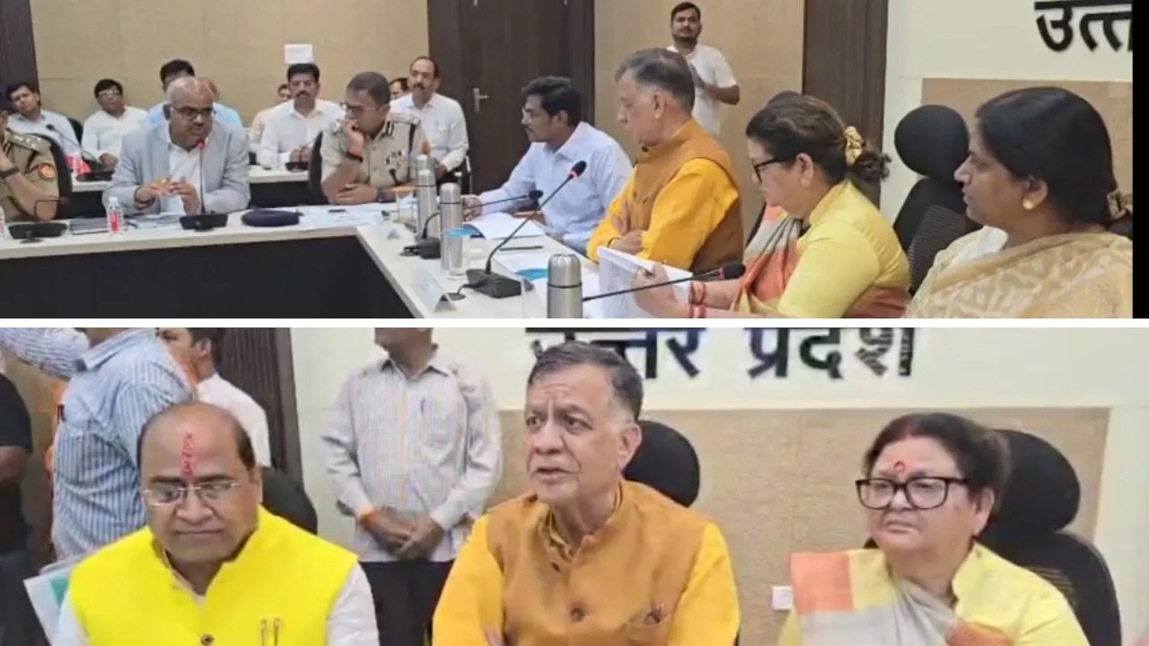  विधानसभा अध्यक्ष की समीक्षा बैठक में मौजूद जनप्रतिनिधि और अधिकारी। 