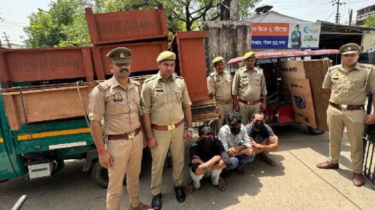 दिल्ली नोएडा बार्डर की दुकानों से प्लाईवुड चोरी करने वाले तीन गिरफ्तार 