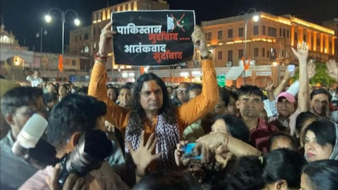 जयपुर में पहलगाम आतंकी घटना के विरोध में प्रदर्शन