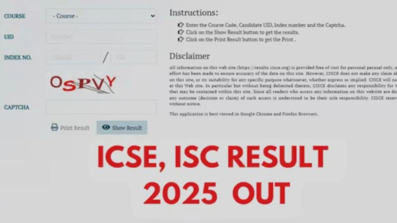 ICSE—ISC Board Result 2025