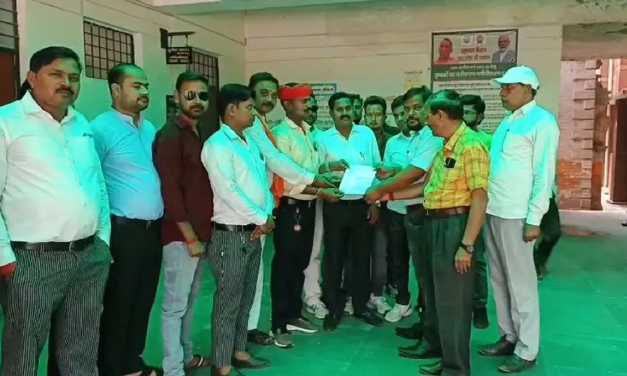 राष्ट्रीय बजरंग दल  ने नायब तहसीलदार को  ज्ञापन दिया 