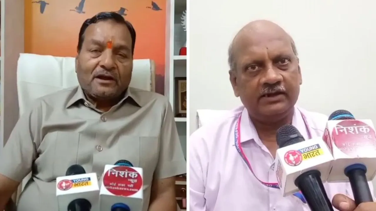 पूर्व डिवीजन वार्डेन अभय मिश्रा और सिविल डिफेंस कानपुर के डिप्टी कंट्रोलर शिवराज सिंह। 