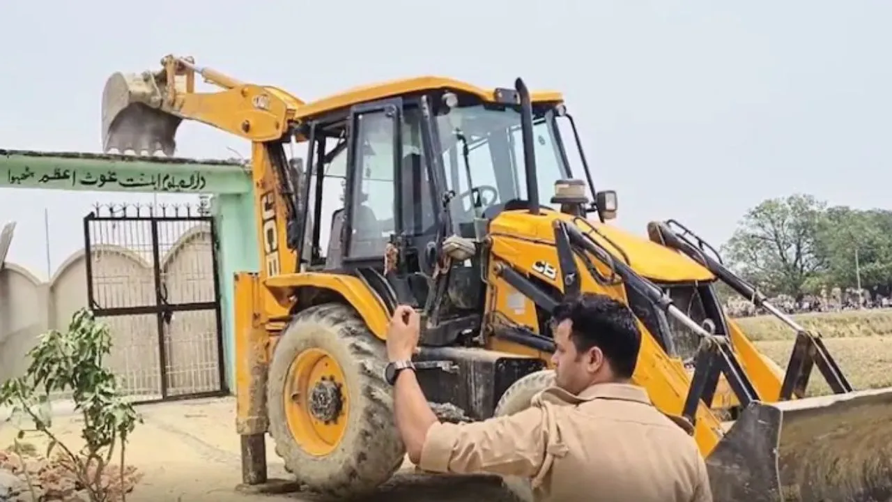 Bulldozer Action india nepal border