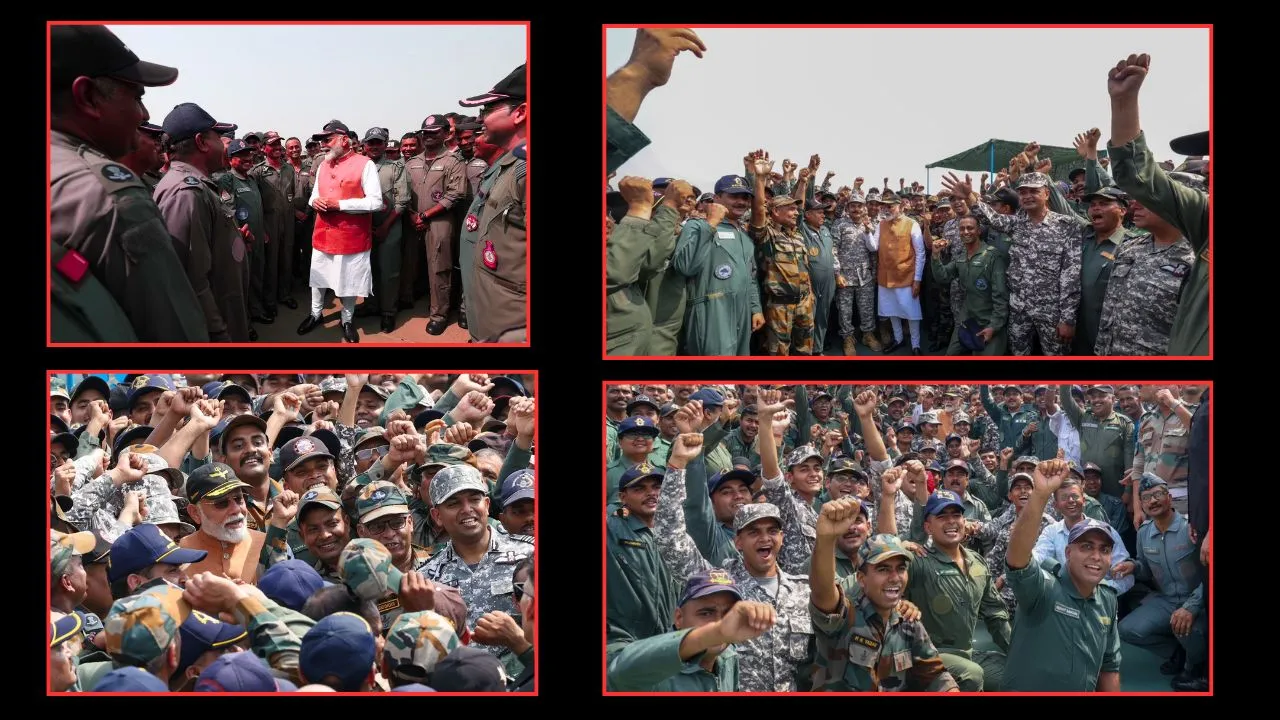 PM Modi reached Adampur Airbase and boosted the morale of the soldiers, see photos