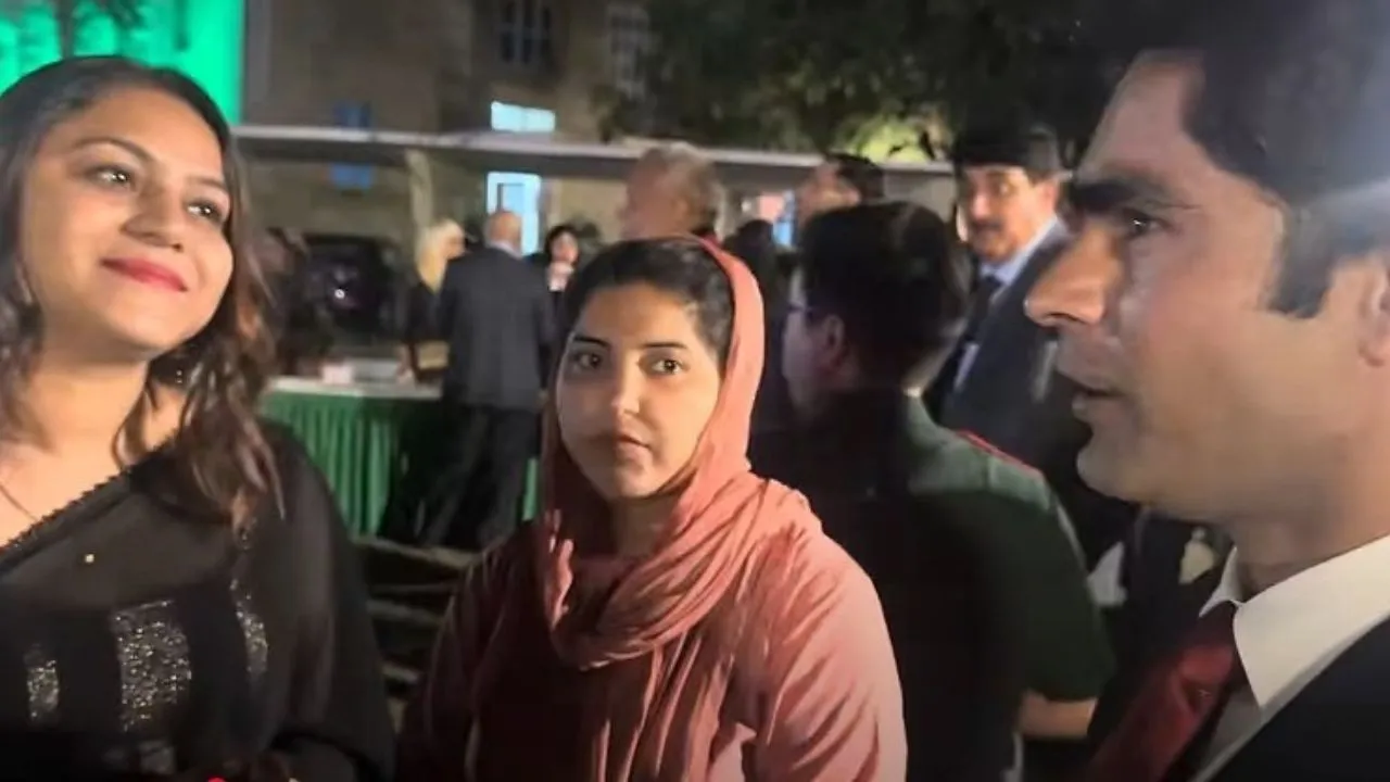 Jyoti Malhotra with Danish and Gazala in Pakistan High Commission