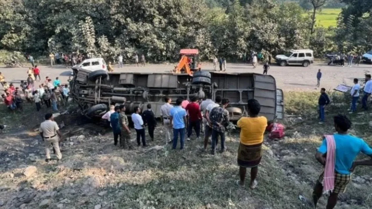 Bus skids off road and falls into 20 feet deep gorge, 30 passengers injured